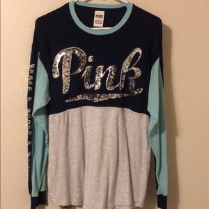 PINK Victoria’s Secret Sequin Long Sleeve
